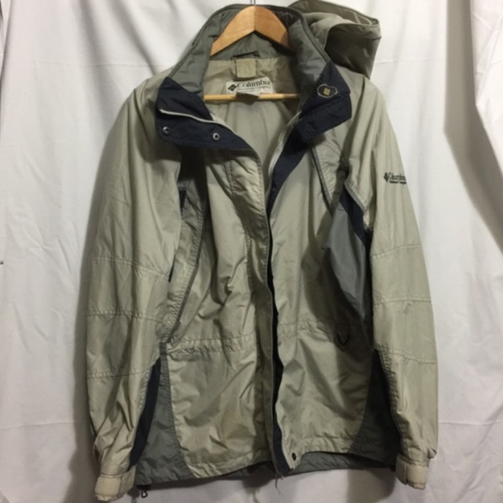 Green Columbia rain jacket